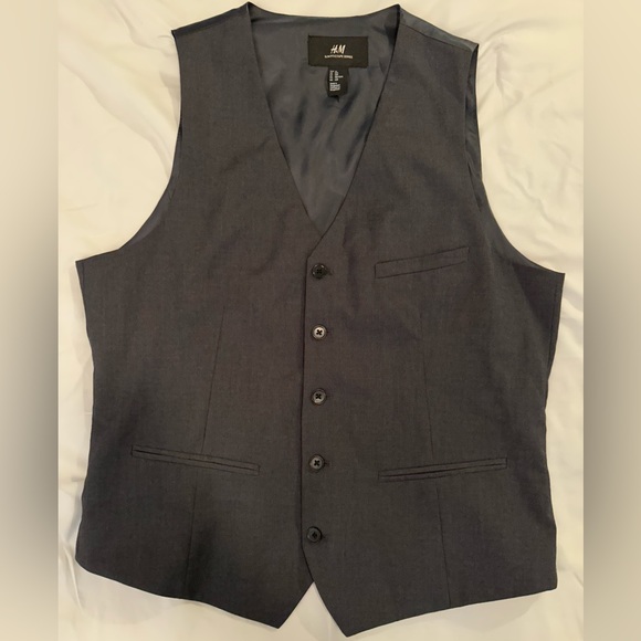 H&M Suits & Blazers Suit Vest Dark Grey Hm Size 42r Us Poshmark